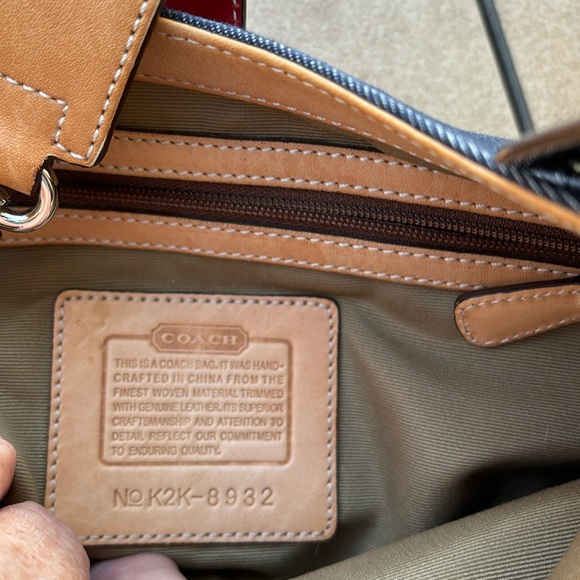 COACH LADIES BLUE DENIM BAG-K2K-8932 - Picture 11 of 13